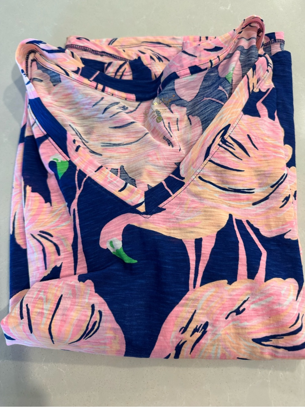 Lilly Pulitzer Women’s Navy & Pink Floral Shirt